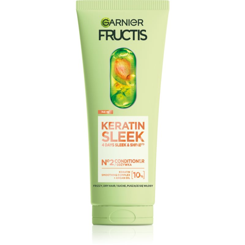 Фото - Шампунь Garnier Fructis Keratin Sleek odżywka keratynowa do nabłyszczania i zmiękczania włosów 200 ml 