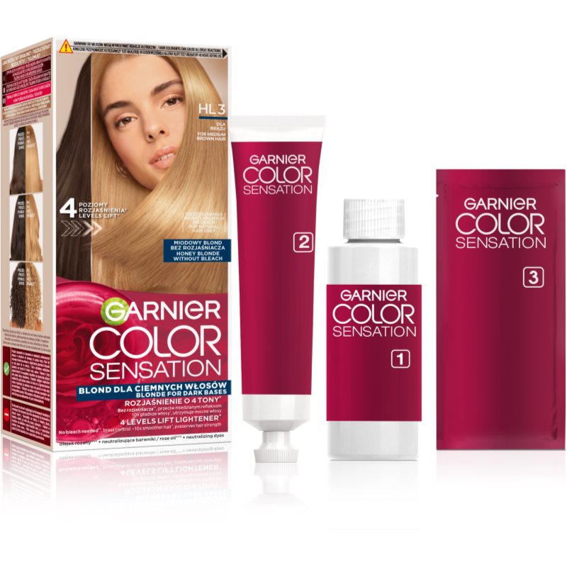 Garnier Color Sensation Haarfarbe zur Aufhellung der Haare Farbton HL3 Brown Hair 1 St.