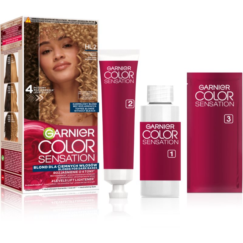 Garnier Color Sensation Haarfarbe zur Aufhellung der Haare Farbton HL2 Dark Brown Hair 1 St.