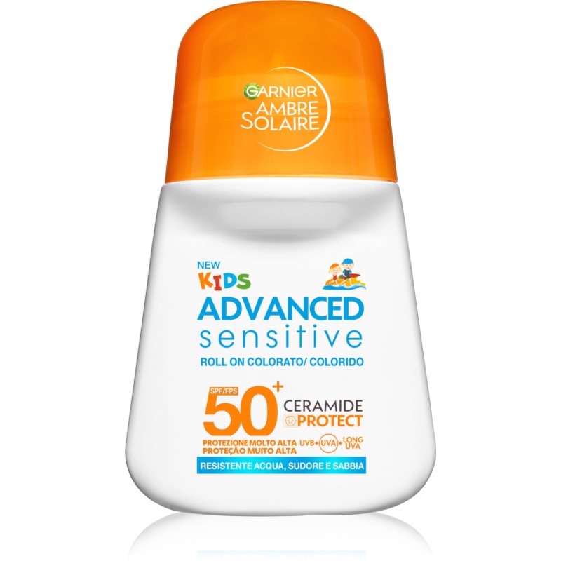 Garnier Ambre Solaire Advanced Sensitive Kids roll-on solare SPF 50+ 50 ml