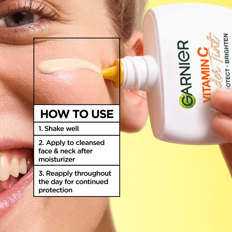Garnier Vitamin C Wonder Tint ľahký tónovací fluid SPF 50+ odtieň Light 40 ml