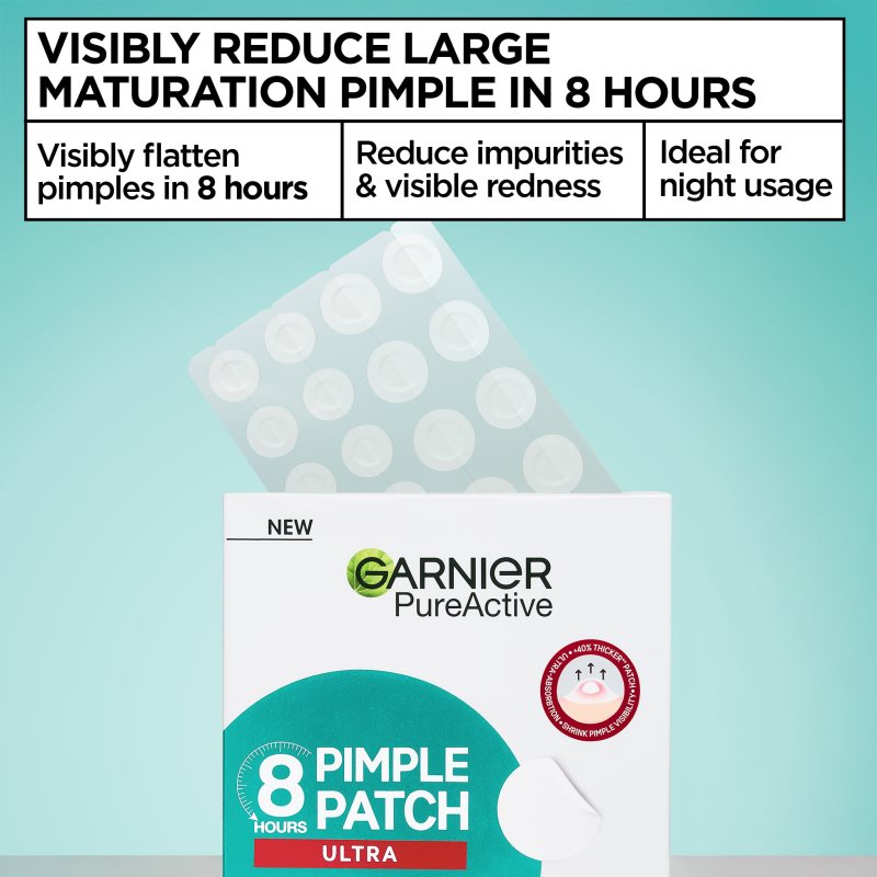 Garnier Pure Active Pimple Patch Ultra náplasti na problematickú pleť proti akné 22 ks