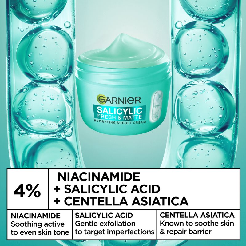 Garnier Salicylic Fresh & Matte hydratačný zmatňujúci sorbet 85 ml