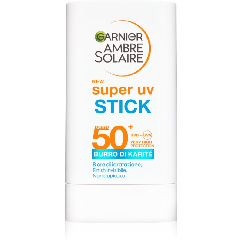 Garnier Ambre Solaire Super UV Stick trattamento protettivo contro i raggi solari in stick SPF 50+ 1 pz