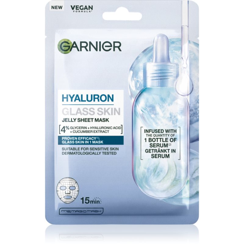 Garnier Hyaluron Glass Skin hydratační plátýnková maska s kyselinou hyaluronovou 27 g