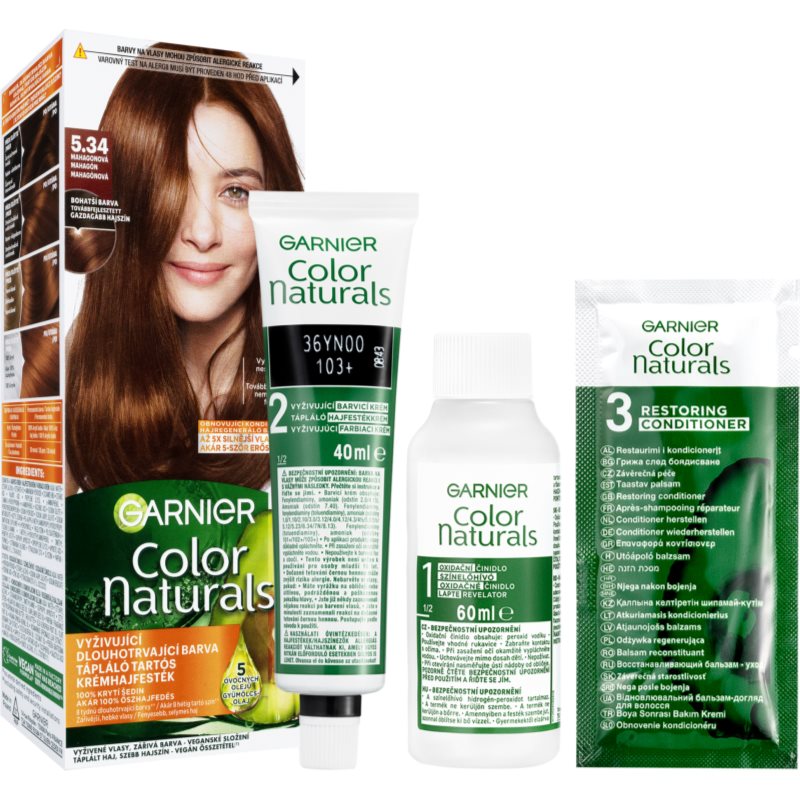Garnier Color Naturals Creme barva na vlasy odstín 5.34 Mahagony Brown 1 ks