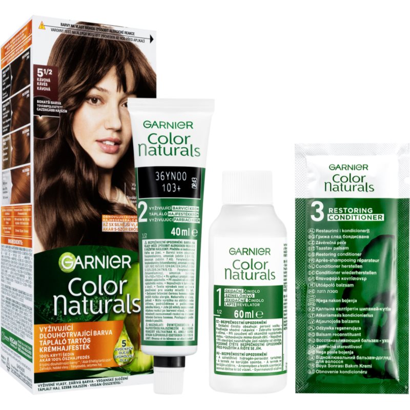 Garnier Color Naturals Creme barva na vlasy odstín 5 1/2 Creamy Coffee 1 ks