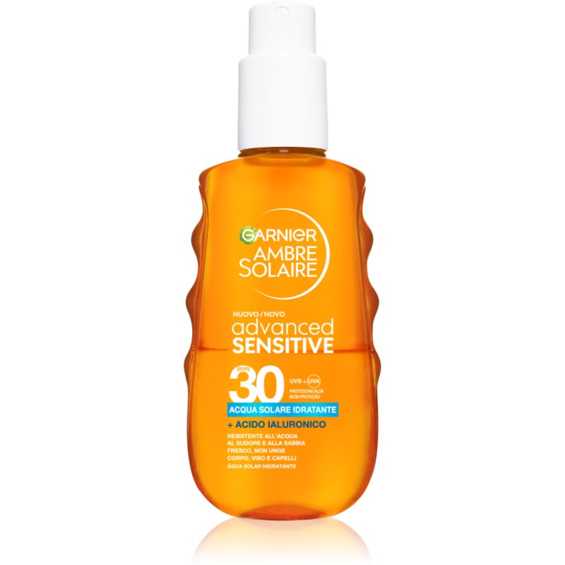 Garnier Ambre Solaire Sensitive Advanced acqua rinfrescante in spray ad alta protezione UV SPF 30 150 ml