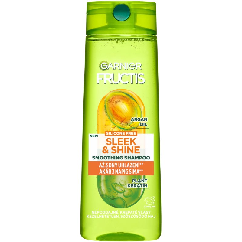 Garnier Fructis Sleek & Shine sampon a rakoncátlan és töredezett hajra 400 ml