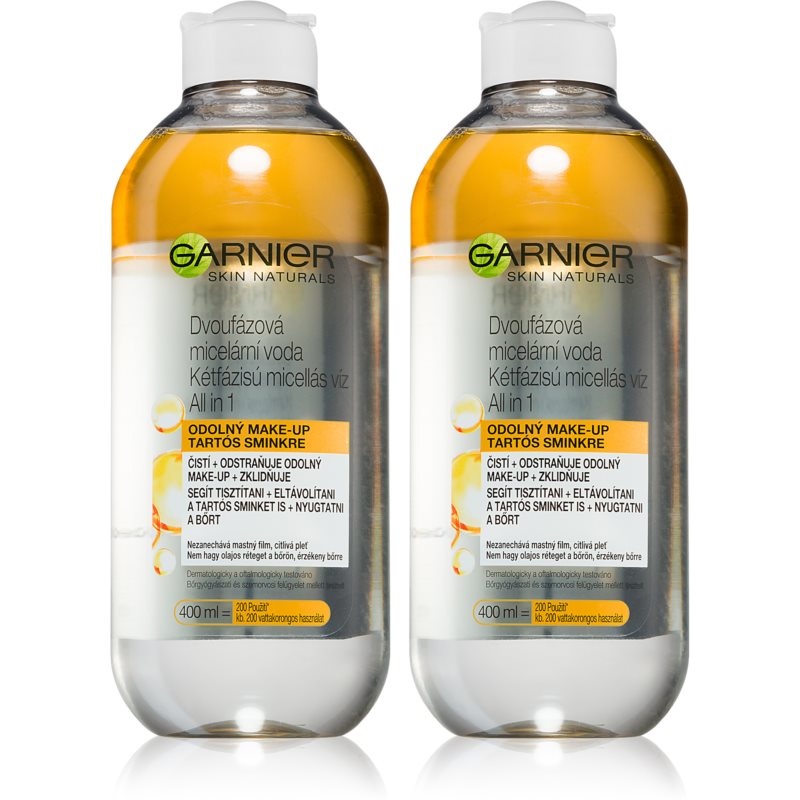 Garnier Skin Naturals Två-fasigt micellärt vatten (Ekonomiförpackning) 2x400 ml female