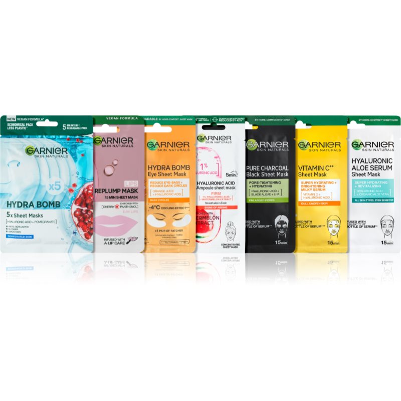 

Garnier Skin Naturals набір тканинних масок