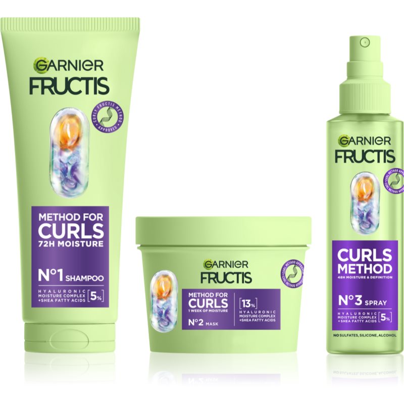 Garnier Fructis Curls Method výhodné balení pro vlnité a kudrnaté vlasy 3 ks