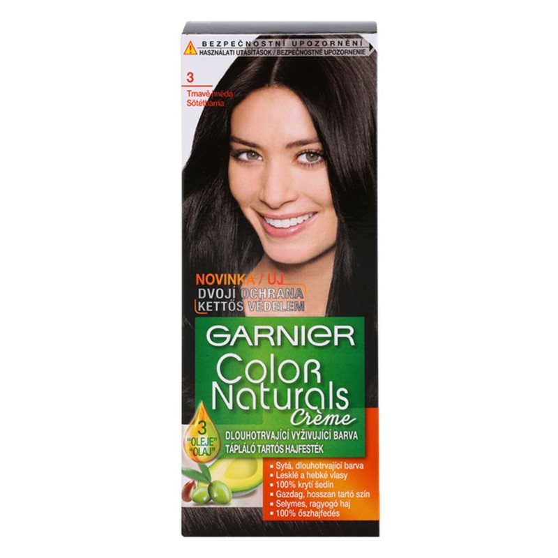 Garnier Color Naturals Creme фарба для волосся відтінок 3 Natural Dark Brown 1 кс