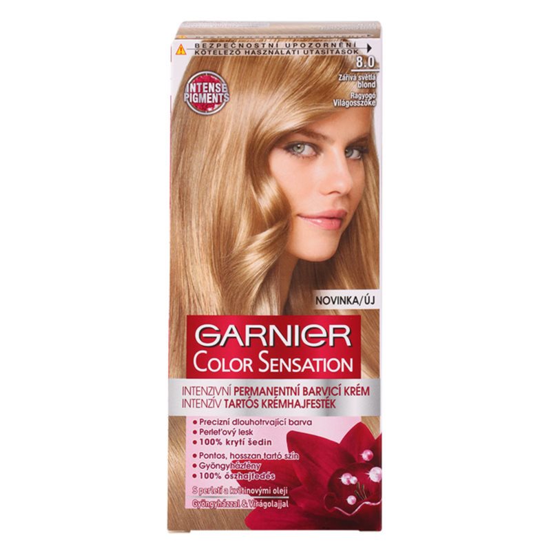 Garnier Color Sensation Hair Colour Shade 8.0 Luminous Light Blond 1 Pc