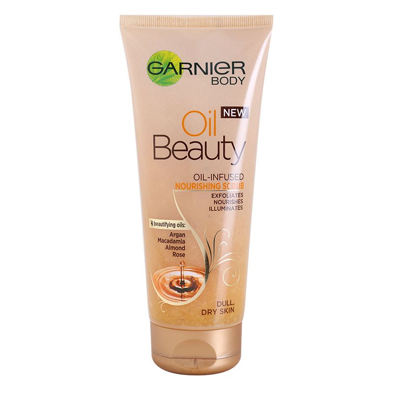 

Garnier Oil Beauty поживний скраб-масло для тіла для сухої шкіри