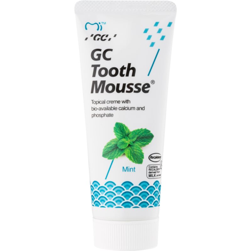 GC Tooth Mousse ремінералізуючий захисний крем для чутливих зубів без фтору присмак Mint 35 мл