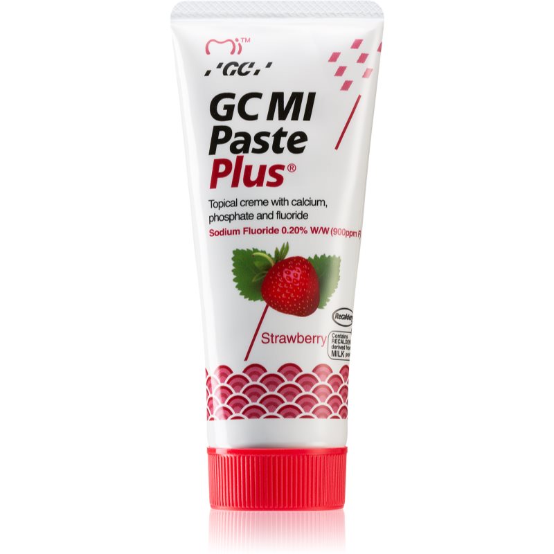 GC MI Paste Plus apsauginis remineralizacinis kremas jautriems dantims su fluoridu kvapas Strawberry 35 ml