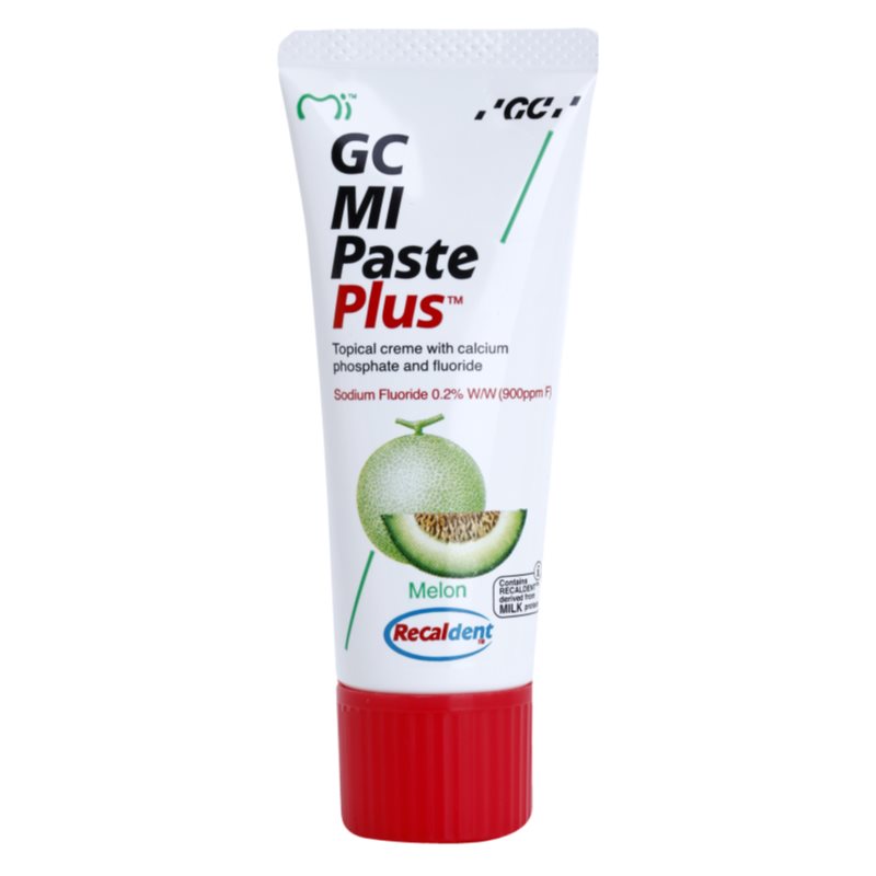 GC MI Paste Plus remineralizacijska zaščitna krema za občutljive zobe s fluoridom okus Melon 35 ml