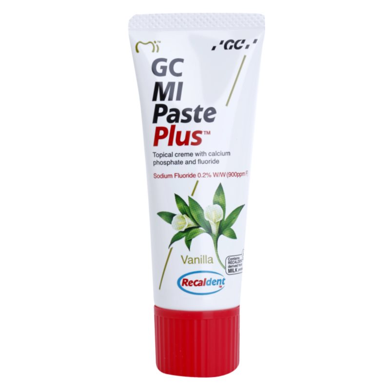 GC MI Paste Plus apsauginis remineralizacinis kremas jautriems dantims su fluoridu kvapas Vanilla 35 ml