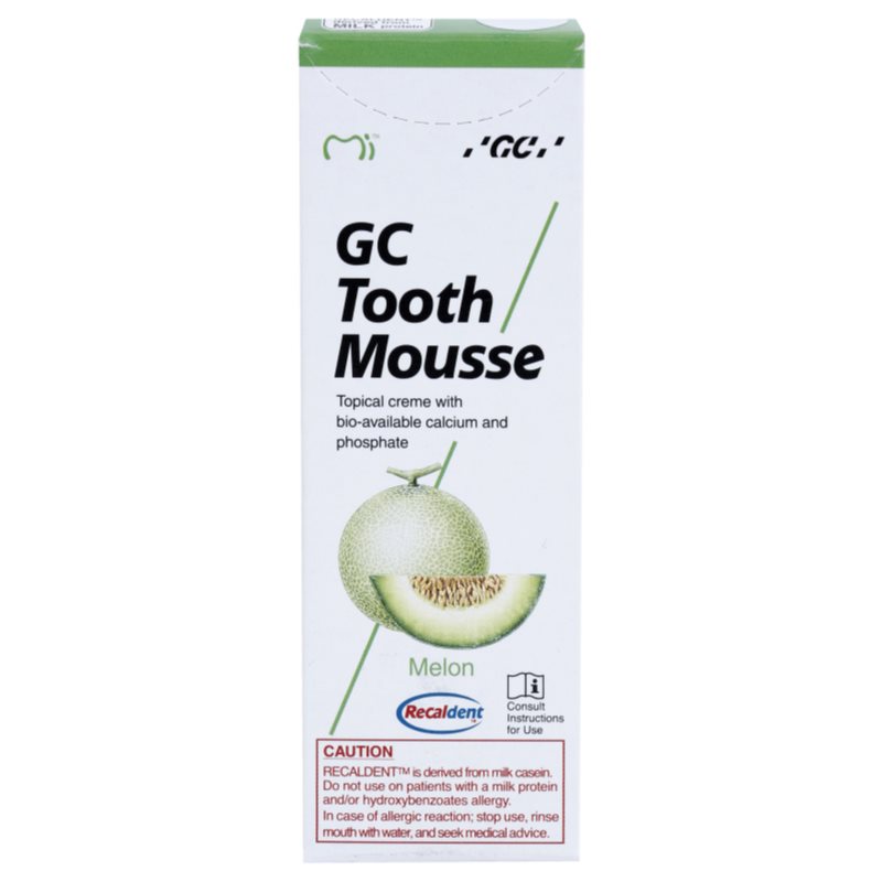 GC Tooth Mousse ремінералізуючий захисний крем для чутливих зубів без фтору присмак Melon 35 мл