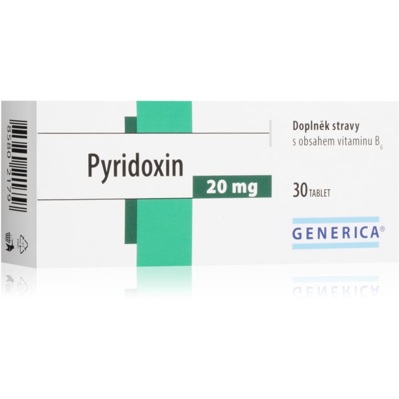 Generica Pyridoxin výživový doplnok obsahujúci vitamín B6 30 tbl