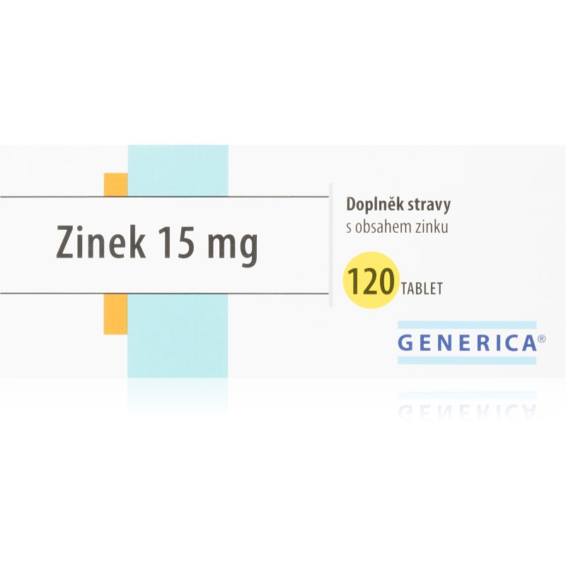 Generica Zinok tablety na podporu imunitného systému, pre krásne vlasy a pleť 120 tbl