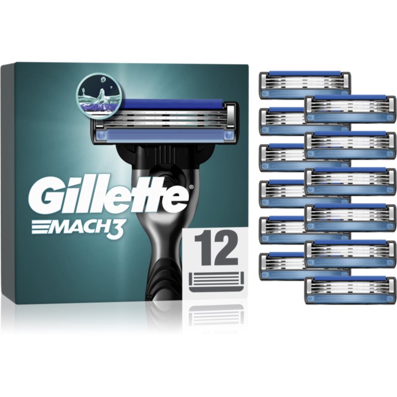 Gillette Mach3 pakaitiniai peiliukai 12 vnt.