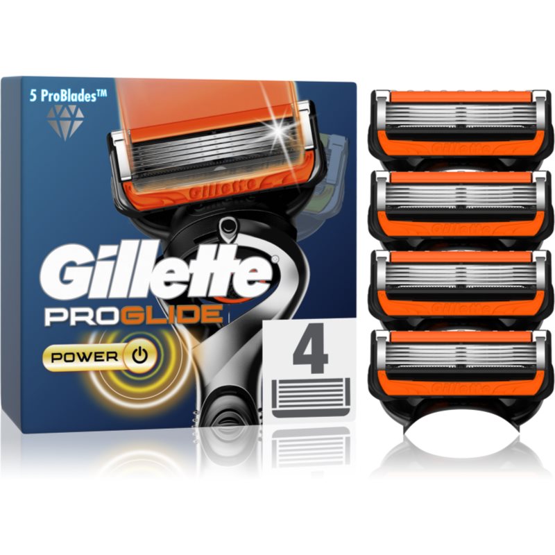Gillette Fusion5 Proglide Power pakaitiniai peiliukai 4 vnt.