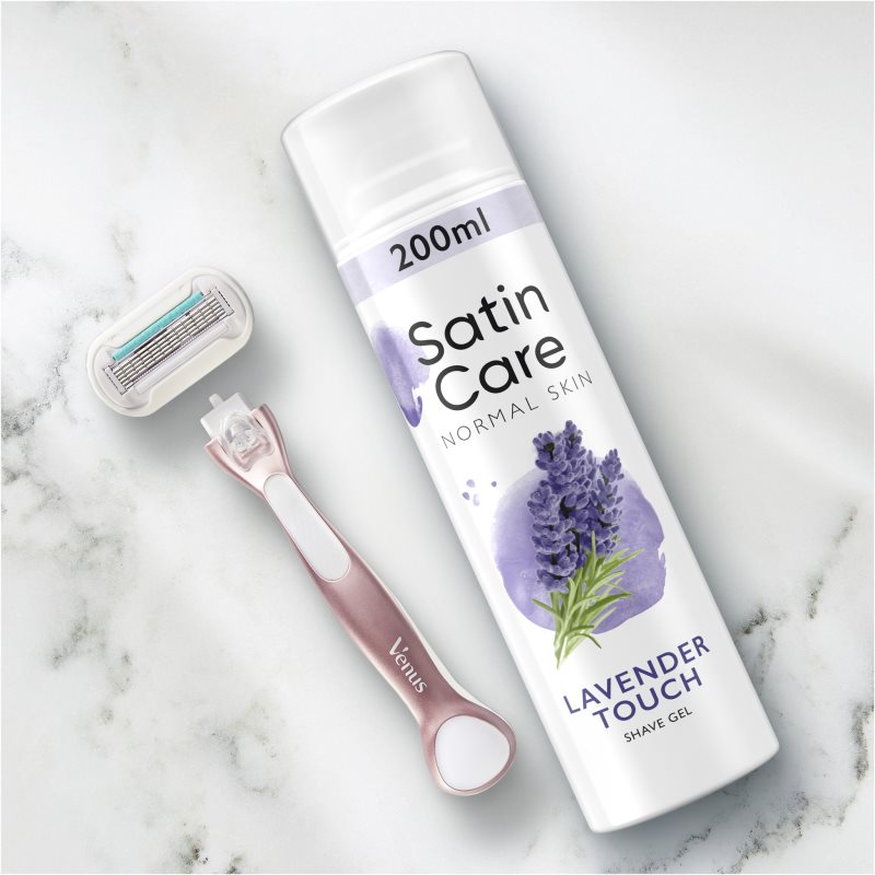 Gillette Satin Care Lavender Touch Shaving Gel For Women 200 Ml