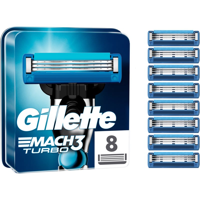 Gillette Mach3 Turbo Змінні картриджі 8 кс