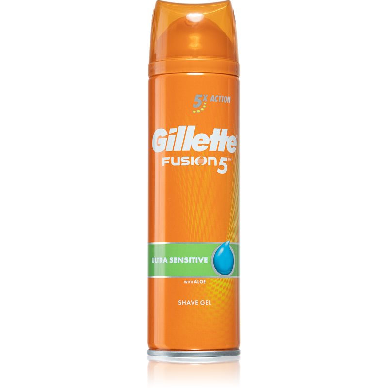 Gillette Fusion5 Ultra Sensitive gel de rasage peaux sensibles 200 ml male