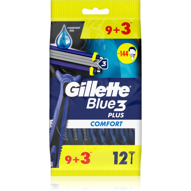 Gillette Blue 3 vienkartiniai skustuvai 12 vnt.