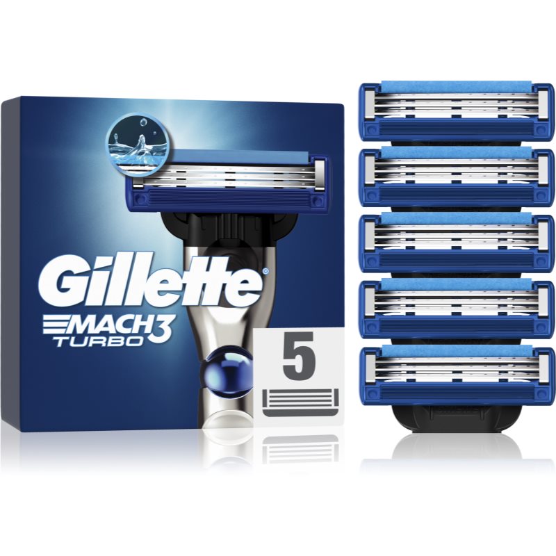 Gillette Mach3 Turbo náhradné hlavice 5 ks
