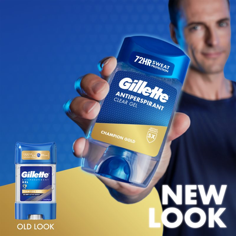 Gillette Champion Gold Antiperspirant Clear Gel gelový antiperspirant pro muže 70 ml (obrázek 6)