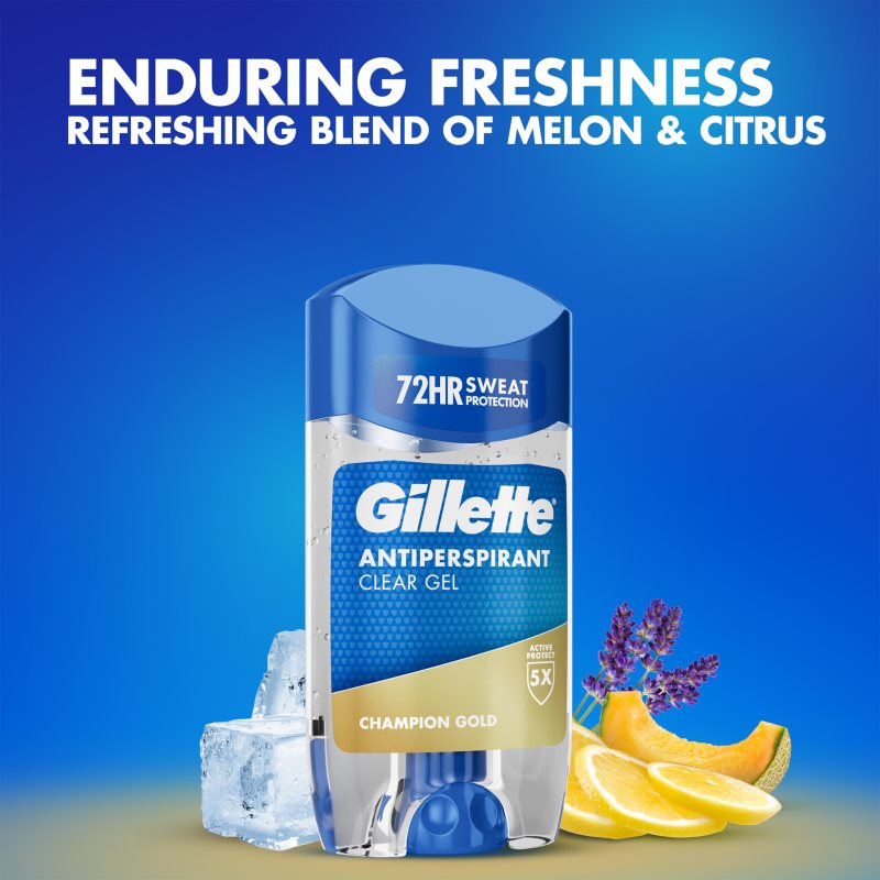 Gillette Champion Gold Antiperspirant Clear Gel gelový antiperspirant pro muže 70 ml (obrázek 7)