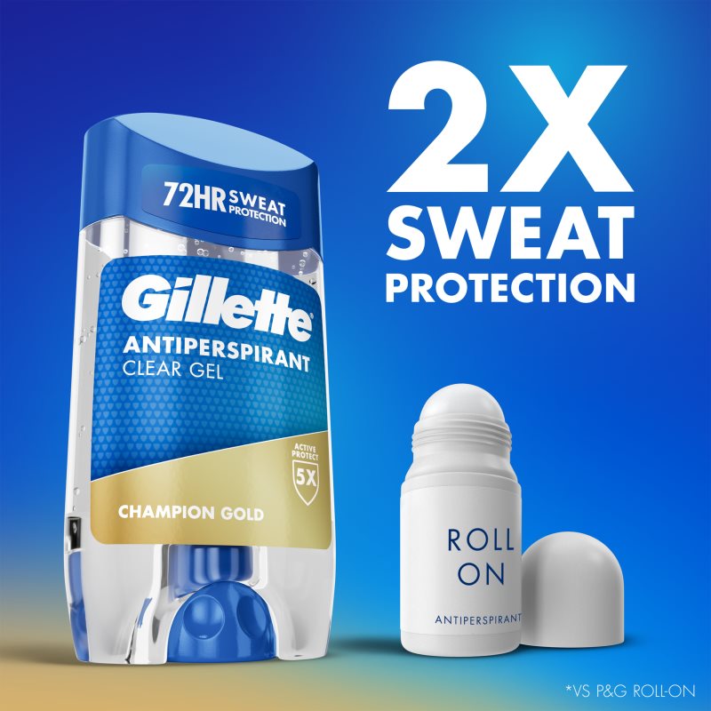 Gillette Champion Gold Antiperspirant Clear Gel gelový antiperspirant pro muže 70 ml (obrázek 8)