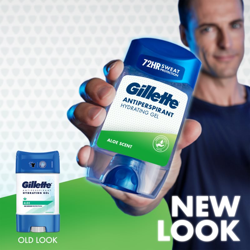 Gillette Antiperspirant Hydrating Gel Aloe Scent gélový antiperspirant s hydratačným účinkom pre mužov 70 ml (obrázok 3)