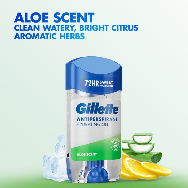 Gillette Antiperspirant Hydrating Gel Aloe Scent gélový antiperspirant s hydratačným účinkom pre mužov 70 ml (obrázok 4)