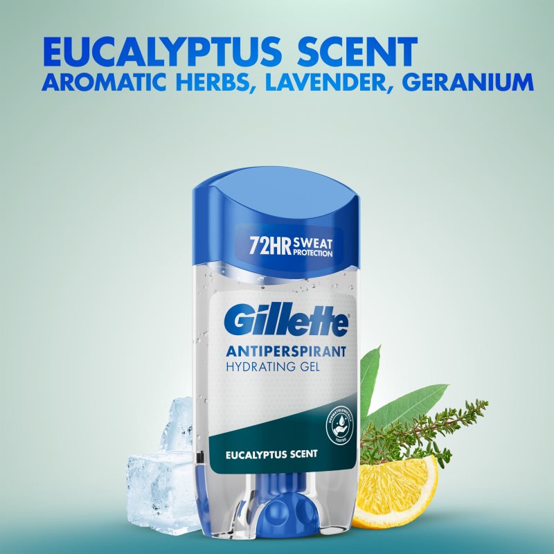 Gillette Antiperspirant Hydrating Gel Eucalyptus Scent gélový antiperspirant s hydratačným účinkom pre mužov 70 ml (obrázok 4)