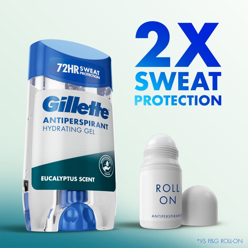 Gillette Antiperspirant Hydrating Gel Eucalyptus Scent gélový antiperspirant s hydratačným účinkom pre mužov 70 ml (obrázok 5)