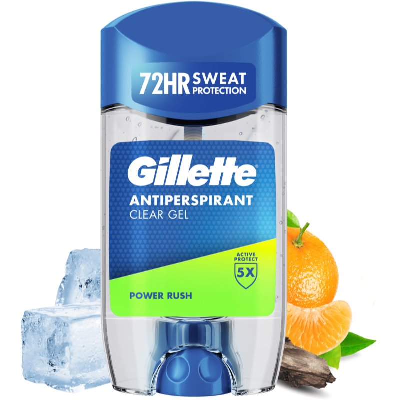 Gillette Power Rush gélový antiperspirant pre mužov 70 ml