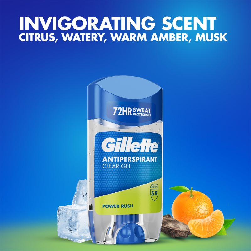 Gillette Power Rush gélový antiperspirant pre mužov 70 ml
