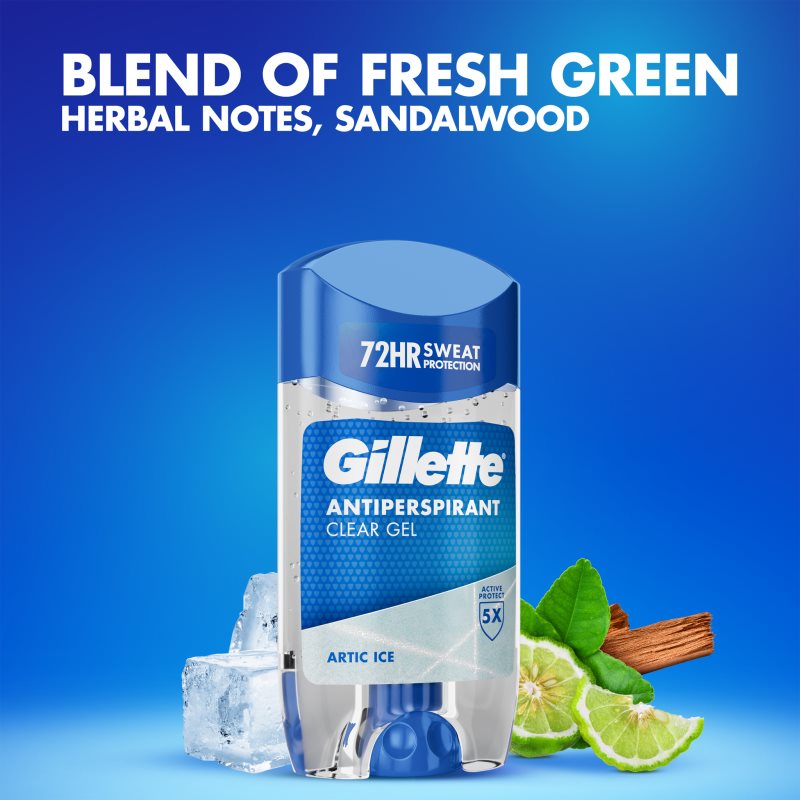 Gillette Arctic Ice gélový antiperspirant pre mužov 70 ml