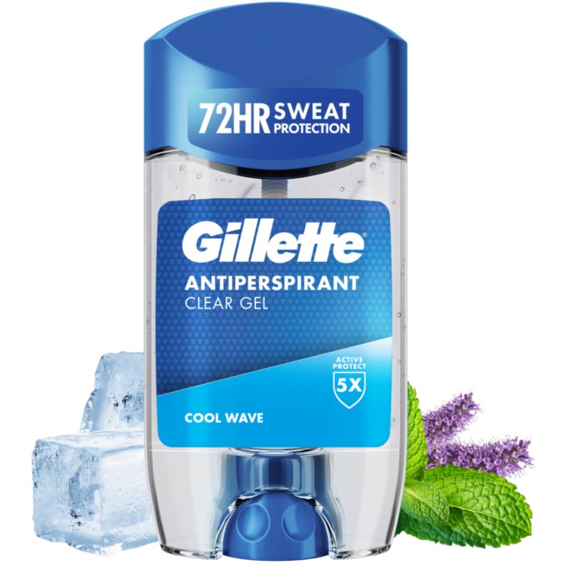 Gillette Cool Wave gélový antiperspirant pre mužov 70 ml