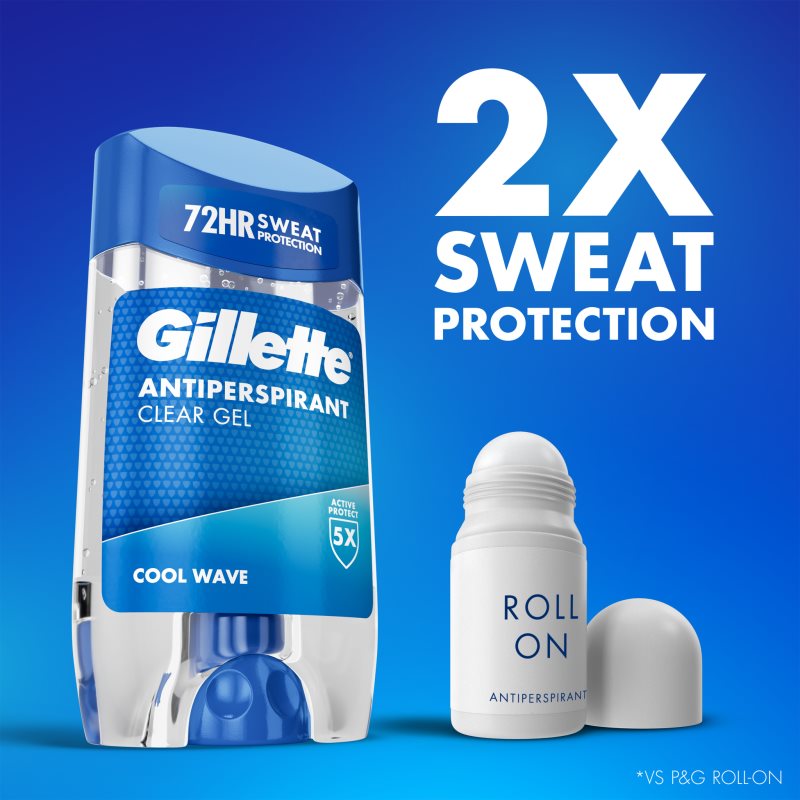 Gillette Cool Wave gélový antiperspirant pre mužov 70 ml