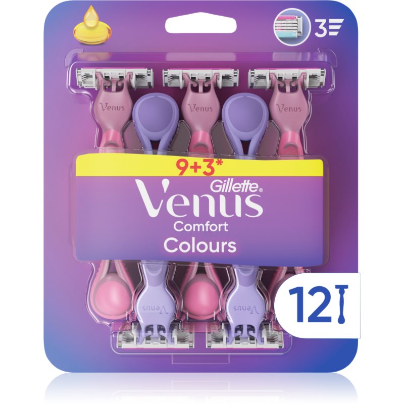 Gillette Venus Comfort Colours Ühekordsed raseerijad 12 tk