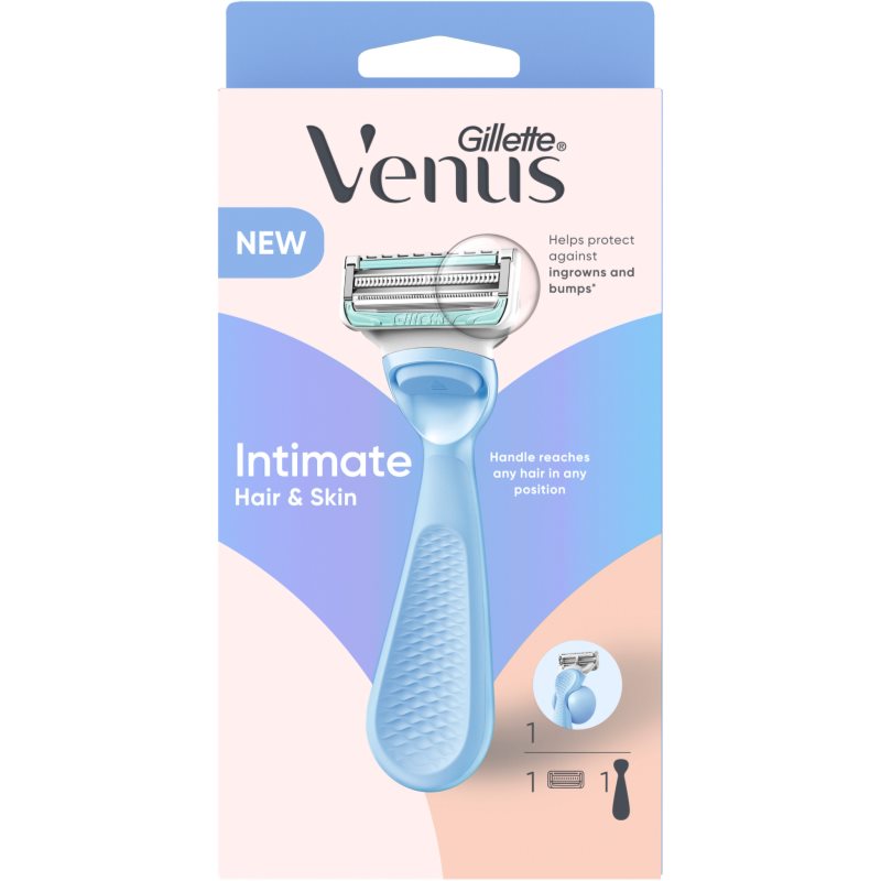 Gillette Gillette Venus For Pubic Hair&Skin Barberingsmaskine til styling af bikinilinjen med et udskifteligt hoved 1 stk.