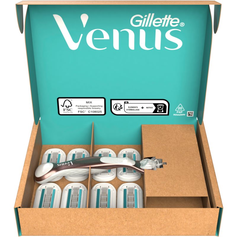Thumbnail - Gillette Venus Deluxe Smooth Sensitive Rasierer + Rasierklingen 9 St.