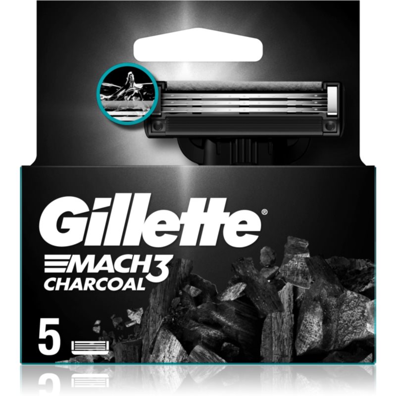 Gillette Mach3 Charcoal replacement blades 5 pc

