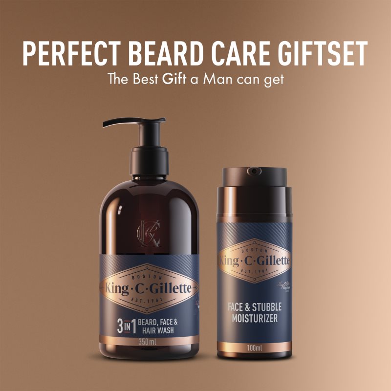 Gillette King C. Perfect Beard Regimen Kit Geschenkset für Herren